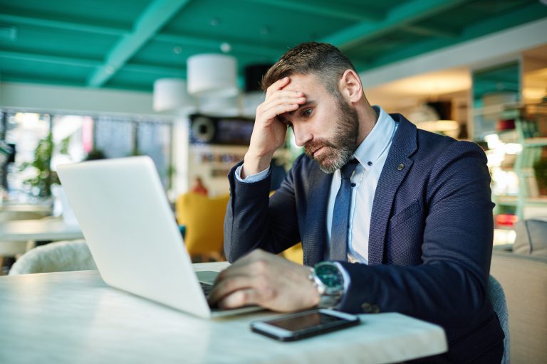 Tired businessman