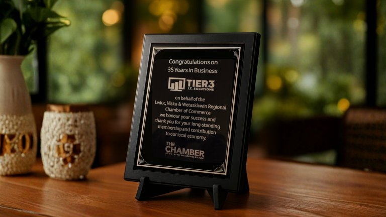 Tier 3 IT 35 Year Anniversary Plaque